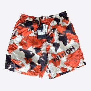 Louis Vuitton Orange Camouflage Swim Shorts